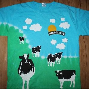 y2k vintage ben n jerrys aop shirt 🔥 🐄